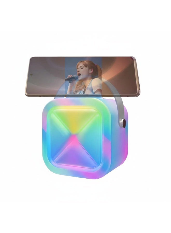 أيرمز جهاز كاريوكي لاسلكي Airmez J20 للأطفال والكبار، مكبر صوت بلوتوث محمول مع أضواء LED، وميكروفون لاسلكي واحد - بألوان متنوعة - Image 2